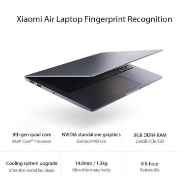 €743 with coupon for Xiaomi Mi Notebook Air Intel Core i5-8250U NVIDIA GeForce MX150 – DARK GRAY from GearBest