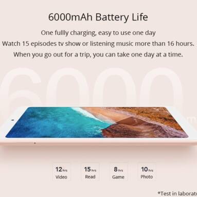 €260 with coupon for Xiaomi Mi Pad 4 4G FDD-LTE Phablet 4GB DDR4 64GB eMMC MIUI 9 Gold from Geekbuying