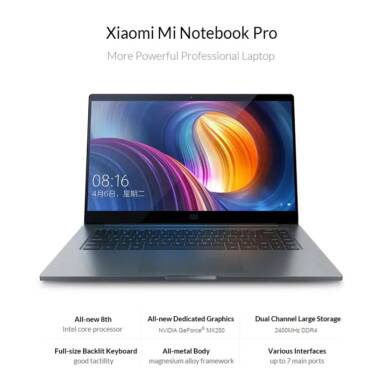 €799 with coupon for Xiaomi Mi Notebook Pro 2019 15.6 inch Laptop 8GB RAM 256GB – Gray from GEARBEST