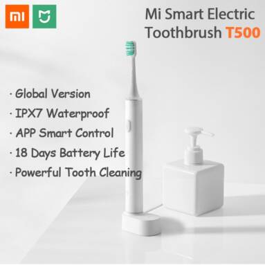 €42 with coupon for Xiaomi Mi Smart Electric Toothbrush T500 Adult USB Ultrasonic Mijia Automatic Toothbrush USB Rechargeable Waterproof from GEEKBUYING
