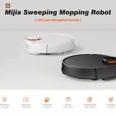 286 € med kupon til Xiaomi Mijia STYTJ02YM 2 i 1 Robot Støvsuger Mop Støvsuger 2100pa Wifi Smart Planned Clean Mi Home APP fra EU PL lager BANGGOOD