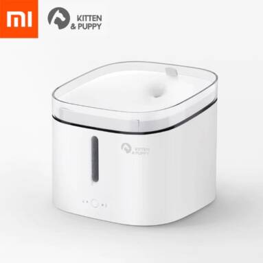 €45 with coupon for Xiaomi Mijia 2L Smart Automatic Pet Water Dispenser Fountain Drinking Bowl Living Water Supply Intelligent Linkage Mijia APP Control Pet Accessories For Cats Dogs Drinking Water from GEEKBUYING