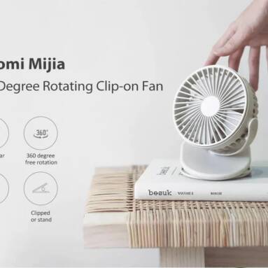 $19 with coupon for Xiaomi Mijia 360 Degree Rotating Fan – Blue Ivy from GEARBEST