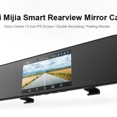 $66 with coupon for Xiaomi Mijia 5 inch Smart Rearview Mirror Car DVR from GearBest