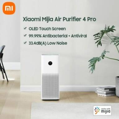 €189 with coupon for Xiaomi Mijia Air Purifier 4 Pro Home Low Noise Air Purifier Global Version from EU warehouse BANGGOOD