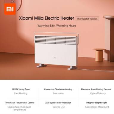 €86 with coupon for Xiaomi Mijia KRDNQ04ZM Household Electric Heater 2200W 3 Gears Temperature Control Plate IPX4 Waterproof Level from EU CZ warehouse BANGGOOD