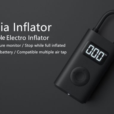 EU PL倉庫GEARBESTからのXiaomi Mijiaポータブルスマートデジタルタイヤ空気圧検出電動インフレーターポンプのクーポン付き€31
