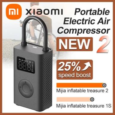 €31 with coupon for Xiaomi Mijia Portable Electric Air Pump 2 from TOMTOP