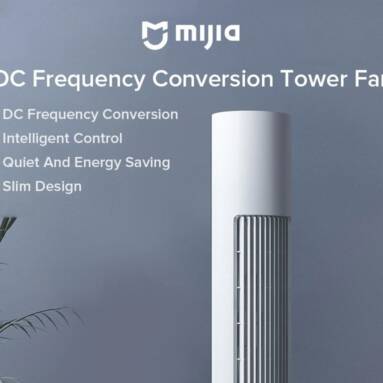 €135 with coupon for Mijia BPTS01DM DC Frequency Conversion Tower Fan 22W 100 Gears Wind Speed Timing Function Low Noise Mijia APP Control from BANGGOOD