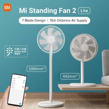 €47 with coupon for Xiaomi Mijia Smart Standing Fan 2 Lite Pedestal Fan Desktop Floor Dual Purpose 3 Gear Wind Speeds Height Adjustable APP Control Low Noise from EU CZ warehouse BANGGOOD