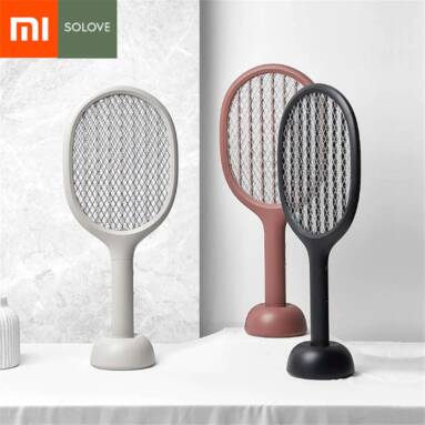 $18 with coupon for Xiaomi Mijia Solove P1 Electric Mosquito Swatter Double Size Anti-electric Shock Net from BANGGOOD