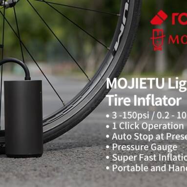 €31 with coupon for Xiaomi Mojietu 150PSI 2600mAh Portable Tire Pump Pressure Detection Electric Inflator For Bike Motorcycle Car Football From Youpin from EU ES warehouse BANGGOOD