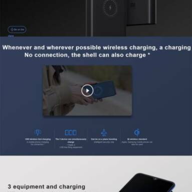 €26 with coupon for Xiaomi PLM11ZM Wireless Charger Power Bank 10000mAh from EU CZ Warehouse BANGGOOD