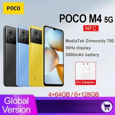 €113 with coupon for Xiaomi POCO M4 5G Smartphone NFC 128GB Global Version from GSHOPPER