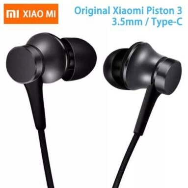 €9 with coupon for Xiaomi Piston Type-C Earphone In-ear Stereo Aluminum alloy Earbuds Headphone with Mic from BANGGOOD