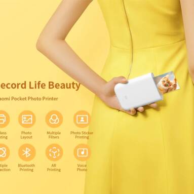 €44 with coupon for Xiaomi Pocket Photo Printer AR Technology / Multiple Connection from EU warehouse ALIEXPRESS