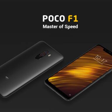 €265 with coupon for Xiaomi Pocophone F1 6GB RAM 64GB ROM 4G Phablet Global Version – BLACK from GEARBEST
