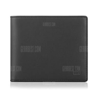 $21 with coupon for Xiaomi Portable Business Genuine Leather Bifold Wallet  –  BLACK from GearBest