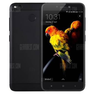 $101 with coupon for Xiaomi Redmi 4X 4G Smartphone  –  INTERNATIONAL VERSION 2GB RAM 16GB ROM  BLACK from GearBest