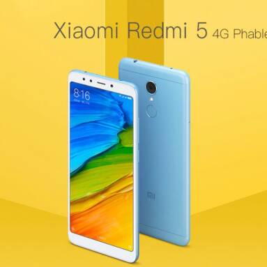 $110 with coupon for Xiaomi Redmi 5 4G Phablet 2GB RAM Global Version – BLUE from GearBest