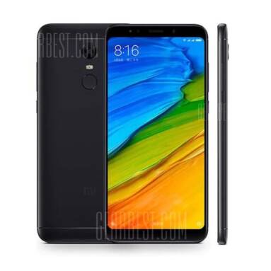 €111 with coupon for Xiaomi Redmi 5 4G Phablet 3GB RAM 32GB ROM Global Version  –  BLACK from GearBest