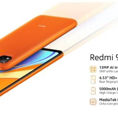 €106 with coupon for Xiaomi Redmi 9C Global Version 6.53 inch 3GB 64GB 13MP Triple Camera 5000mAh MTK Helio G35 Octa core 4G Smartphone from EU ES warehouse BANGGOOD