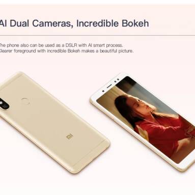 €159 with coupon for Xiaomi Redmi Note 5 4G Phablet 4GB RAM 64GB ROM Global Version – GOLDEN from GearBest