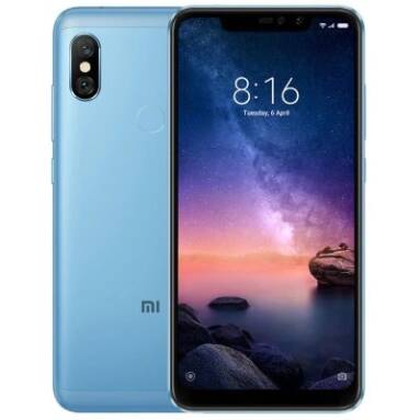 €141 with coupon for Xiaomi Redmi Note 6 Pro 3GB RAM 4G Phablet Global Version – DENIM BLUE from GEARBEST