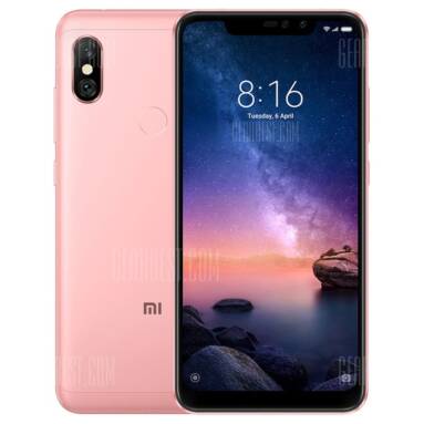 €167 with coupon for Xiaomi Redmi Note 6 Pro 6.26 inch 4G Phablet 4GB RAM 64GB ROM Global Version – ROSE GOLD from GearBest
