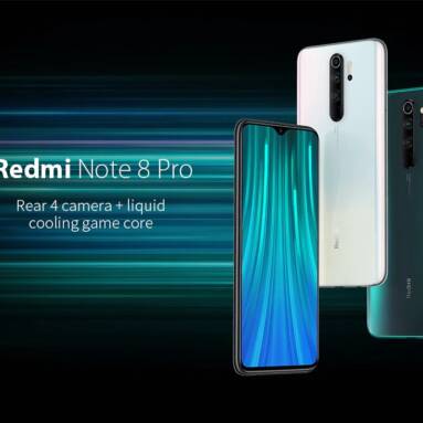 €139 with coupon for Xiaomi Redmi Note 8 Pro Global Version 6.53 inch 64MP Quad Rear Camera 6GB 128GB NFC 4500mAh Helio G90T Octa Core 4G Smartphone from BANGGOOD