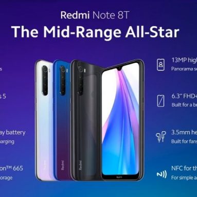 € 173 con cupón para Xiaomi Redmi Note 8T 4G Phablet 6.3 pulgadas Snapdragon 665 Octa Core 4GB RAM 64GB ROM 4 Cámara trasera 4000mAh Batería Versión global - Azul de GEARBEST