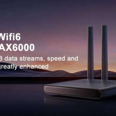 €120 with coupon for Xiaomi Redmi Router AX6000 WiFi6 2.4G/5G Quad-core High-performance CPU 512MB Large Memory Mesh for Gaming Routers 8 Channel Signal Network Amplifier Mi Home App from BANGGOOD