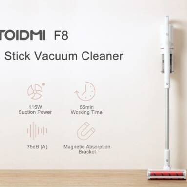 €229 with coupon for Roidmi F8 Cordless Stick Vacuum Cleaner Lightweght Handheld Dust Collector 18500Pa with Magnet Stand Charger App Control from Xiaomi Youpin – 110~240V from BANGGOOD