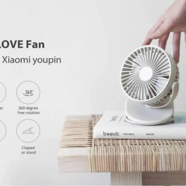 $11 with coupon for Xiaomi SOLOVE F3 Clip-on Mini Fan 360 Degree Rotating 3 Speeds Adjustable from GEARVITA