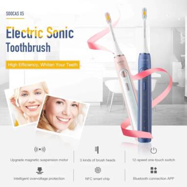 $49 with coupon for Xiaomi SOOCAS X5 Electric Toothbrush Ultrasonic Vibration USB Wireless Charging from GEARVITA