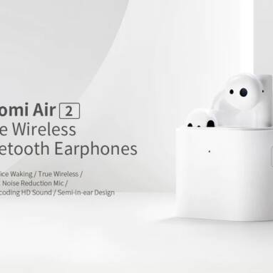 €57 with coupon for Xiaomi TWSEJ02JY Air 2 Bluetooth 5.0 Binaural Earphones Smart Voice Prompt / True Wireless / Dual ENC Noise Reduction Mic / LHDC Decoding HD Sound from GEARBEST