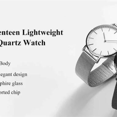 $36 with coupon for Xiaomi TwentySeventeen Ultra-thin Quartz Watch 3ATM Waterproof from GEARVITA