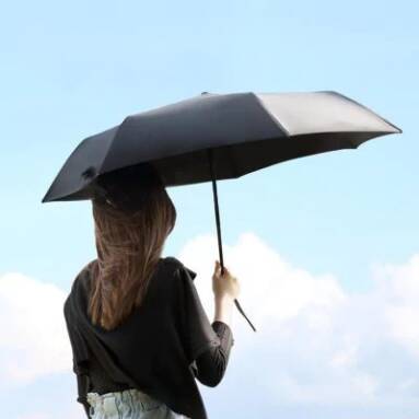 $23 with coupon for Xiaomi Umbrella for Sunny and Rainy Days  –  BLACK from GearBest