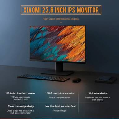 €97 with coupon for [EU Version] XIAOMI Redmi 1C 23.8-Inch Office Gaming Monitor FHD 1080P IPS Panel 178 ° Super Viewing Angle Multi-Interface Display Gaming Display Screen from EU CZ warehouse BANGGOOD