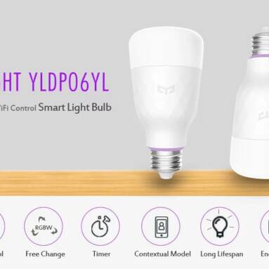 $17 with coupon for Xiaomi Yeelight YLDP06YL Smart Light Bulb APP Control Works with Amazon Alexa 10W RGB E27 16 Million Colors from GEEKBUYING