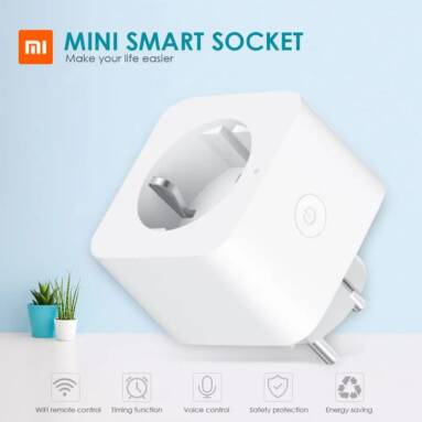 $19 with coupon for Xiaomi ZNCZ04LM Mini WiFi Smart Socket Voice / Remote Control Timing Function for Household Devices from GEARBEST