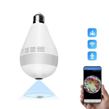 €15 with coupon for Xiaovv D3 360° WIFI AP Bulb Luminous IP Camera 1080P Night Vision Two Way Audio Motion Detect P2P Security Baby Monitor for Home Safety Gear from EU CZ warehouse BANGGOOD