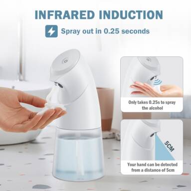 €11 with coupon for Xiaowei X8 450ml Auto Induction Touchless Liquid Soap Dispenser 2 Dosage Mode Adjustable LED Light Indication IPX4 Waterproof for Chldren Adult Hnad Washing Sterilization Health Care from BANGGOOD