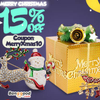 15% OFF Merry Christmas Jewelry Party from BANGGOOD TECHNOLOGY CO., LIMITED