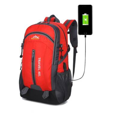€10 with coupon for Xmund XD-DY7 40L Climbing Backpack Waterproof USB Nylon Sports Travel Hiking Climbing Unisex Rucksack from BANGGOOD