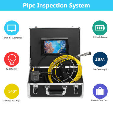 35% OFF Lixada 20M Drain Pipe Sewer Inspection Camera,limited offer $249.99 from TOMTOP Technology Co., Ltd