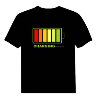 52% OFF Unisex Cell Audio-controlled Luminescent Music T-shirt,limited offer $11.99 from TOMTOP Technology Co., Ltd