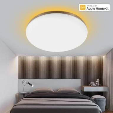 €71 with coupon for YEELIGHT GUANGCAN YLXD50YL 220V 50W Surrounding Ambient Lighting LED Ceiling Light Upgrade Version Dimmable APP Control Supports HomeKit (Xiaomi Ecosystem Product) EU CZ WAREHOUSE from BANGGOOD
