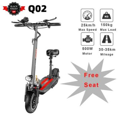 €422 with coupon for YOUPING Q02 Folding Electric Scooter 500W Motor 48V/15Ah Battery 10 Inch Tire Containing Seat from EU PL warehouse GEEKBUYING