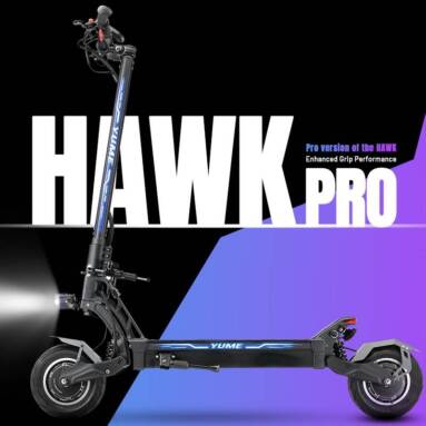 €1607 with coupon for YUME HAWK PRO Electric Scooter 60V 30AH 3000W*2 from EU warehouse BANGGOOD